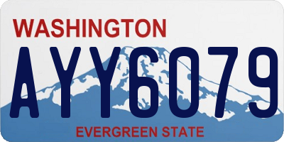 WA license plate AYY6079