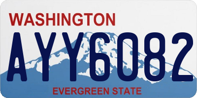 WA license plate AYY6082