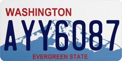 WA license plate AYY6087