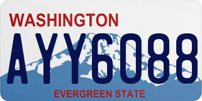 WA license plate AYY6088