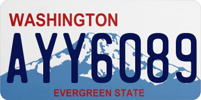 WA license plate AYY6089