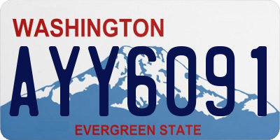 WA license plate AYY6091