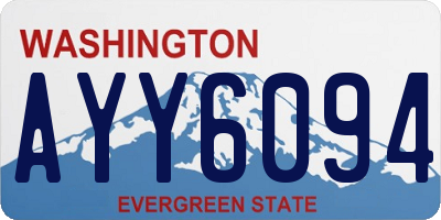 WA license plate AYY6094