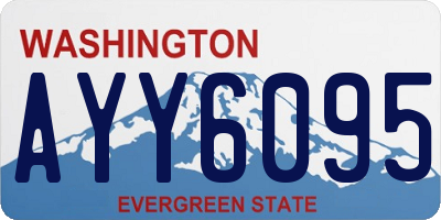 WA license plate AYY6095