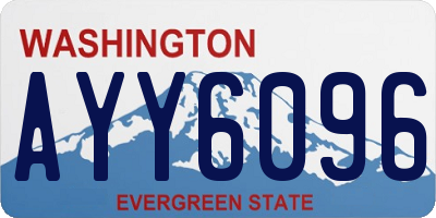 WA license plate AYY6096