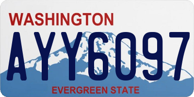 WA license plate AYY6097