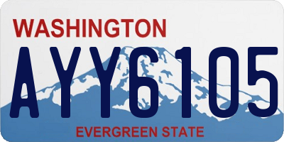 WA license plate AYY6105