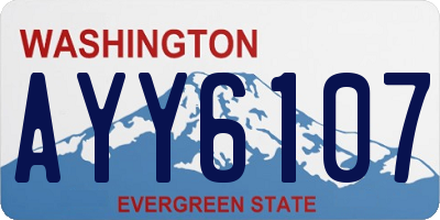 WA license plate AYY6107