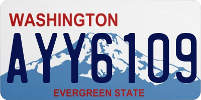 WA license plate AYY6109