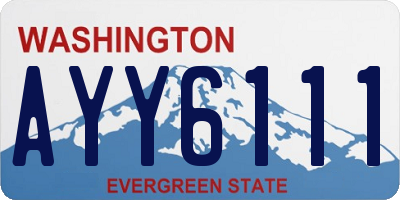 WA license plate AYY6111