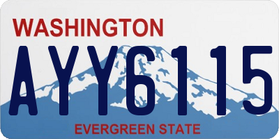 WA license plate AYY6115