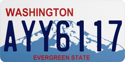 WA license plate AYY6117