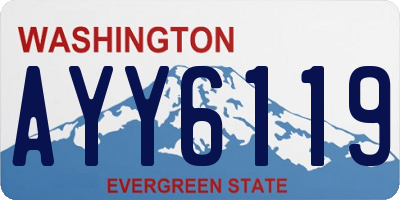 WA license plate AYY6119