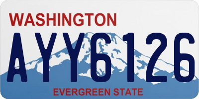 WA license plate AYY6126