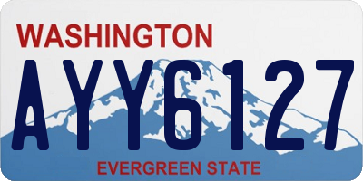 WA license plate AYY6127