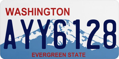 WA license plate AYY6128