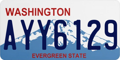 WA license plate AYY6129