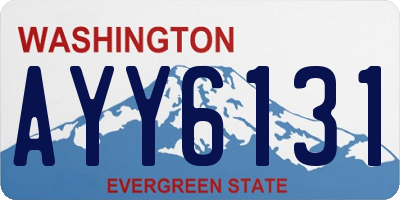 WA license plate AYY6131