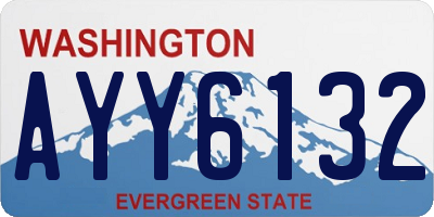 WA license plate AYY6132