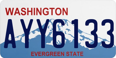 WA license plate AYY6133