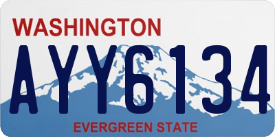 WA license plate AYY6134