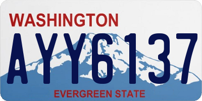 WA license plate AYY6137