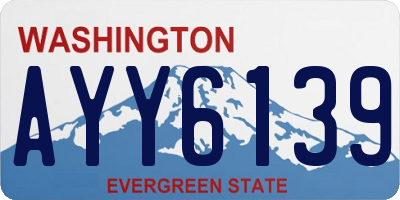 WA license plate AYY6139