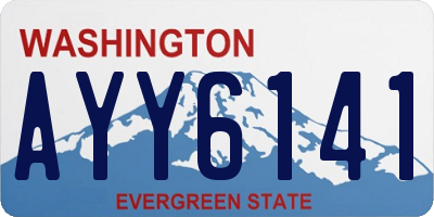 WA license plate AYY6141