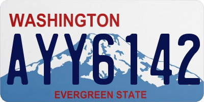 WA license plate AYY6142