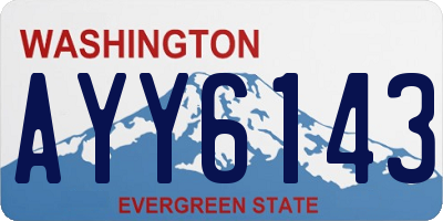 WA license plate AYY6143