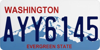 WA license plate AYY6145