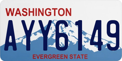 WA license plate AYY6149