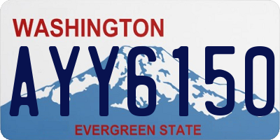 WA license plate AYY6150