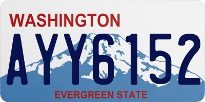 WA license plate AYY6152