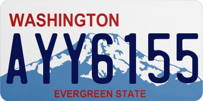 WA license plate AYY6155