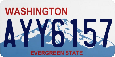 WA license plate AYY6157