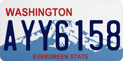 WA license plate AYY6158