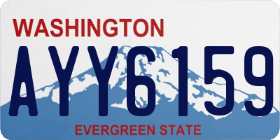 WA license plate AYY6159