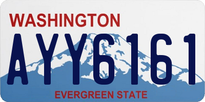 WA license plate AYY6161