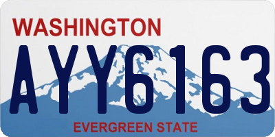 WA license plate AYY6163