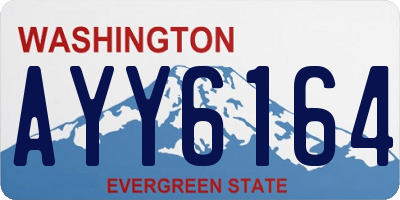 WA license plate AYY6164