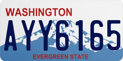 WA license plate AYY6165