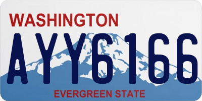 WA license plate AYY6166