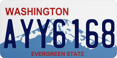 WA license plate AYY6168