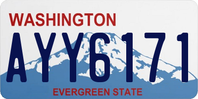 WA license plate AYY6171