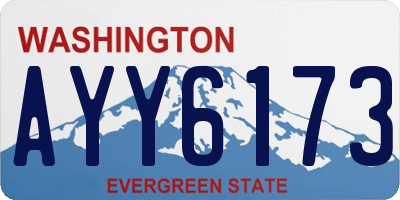 WA license plate AYY6173