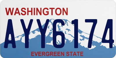 WA license plate AYY6174