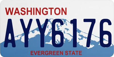 WA license plate AYY6176