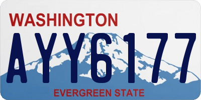 WA license plate AYY6177