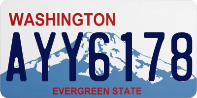 WA license plate AYY6178